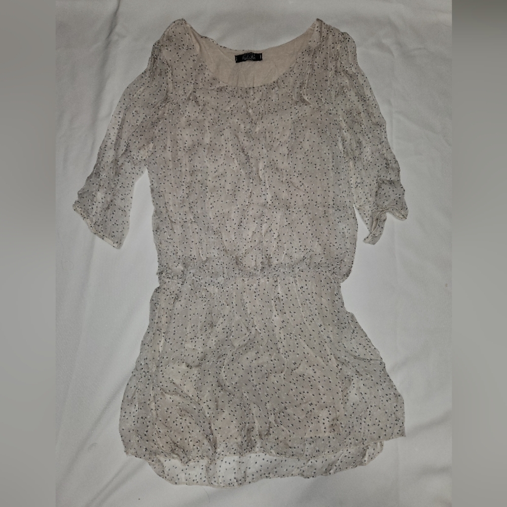 ALLEGRA Chic Polka Dot Long Sleeve Dress Made in ITALY